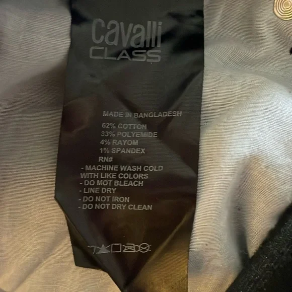 Cavalli Class black slim straight leg jeans sz 40 - Picture 5 of 9